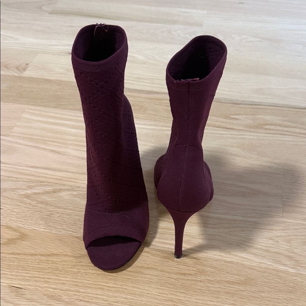 Gianvito Rossi Deep Burgundy Heeled Boots